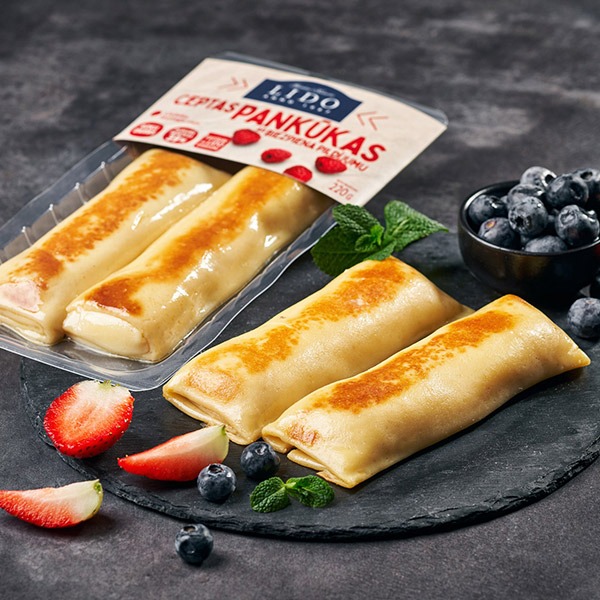 Ceptas pankūkas ar biezpienu