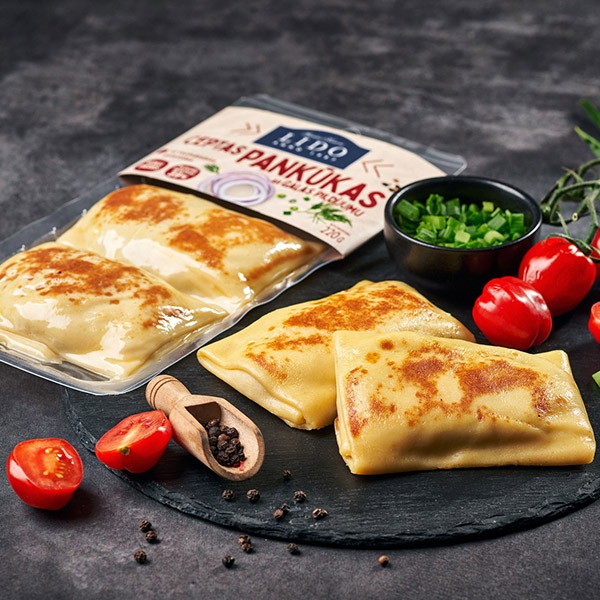 Ceptas pankūkas ar gaļu