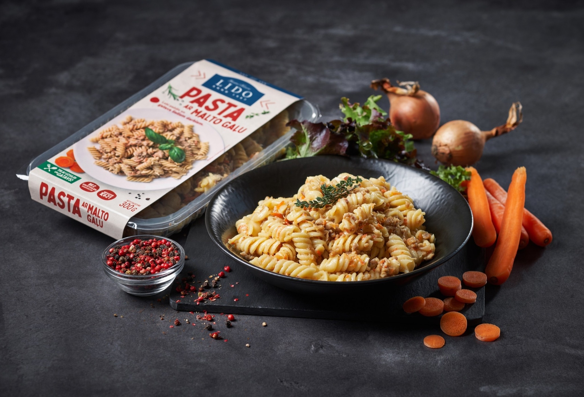 Pasta ar malto gaļu