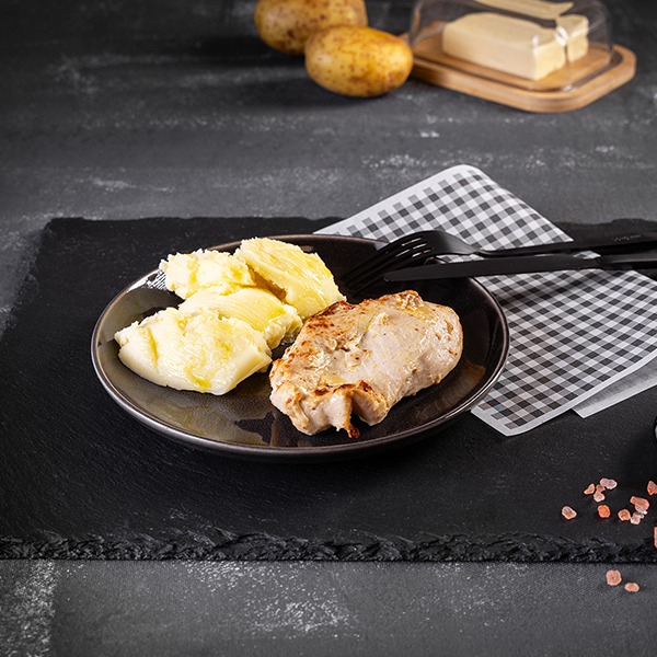 Cāļa fileja grillēta ar kartupeļu biezeni fasēta