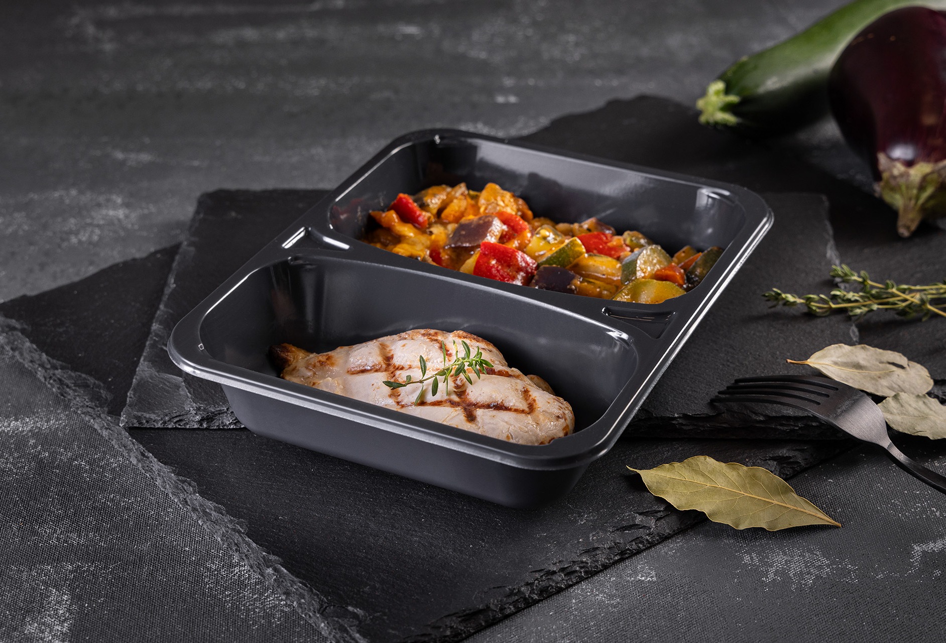 Grilled Chicken Fillet and Ratatouille